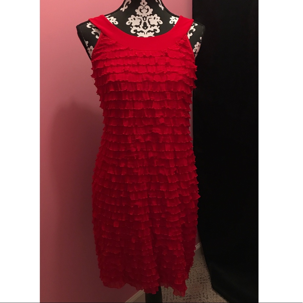 Red Ruffled Dress
